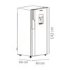 Nevera Challenger 256 litros, vista lateral con altura de 142 cm