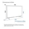 Dimensiones del Televisor Challenger 32 pulgadas HD, con y sin base