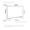 Dimensiones del Televisor Challenger 32 pulgadas HD, con y sin base