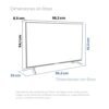 Dimensiones del Televisor Challenger 43 pulgadas Full HD, con y sin base