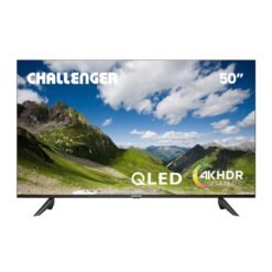 Televisor Challenger 50 pulgadas QLED 4K HDR, vista frontal