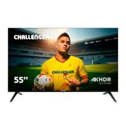 Televisor Challenger 75 pulgadas QLED 4K HDR, vista frontal
