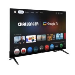 Interfaz Google TV del Televisor Challenger 75 pulgadas, con acceso a apps como Netflix y YouTube