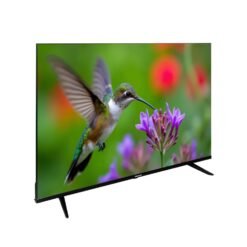 Televisor Challenger 58 pulgadas QLED 4K HDR, vista en ángulo