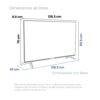 Dimensiones del Televisor Challenger 58 pulgadas QLED 4K HDR, con y sin base