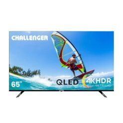 Televisor Challenger 65 pulgadas QLED 4K HDR, vista frontal