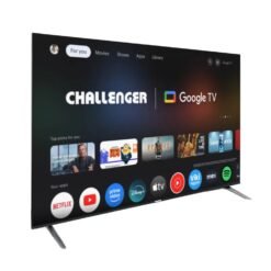 Interfaz Google TV del Televisor Challenger 75 pulgadas, con acceso a apps como Netflix y YouTube