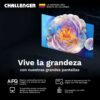 Televisor Challenger 75 pulgadas, calidad de imagen y colores vivos en pantalla grande
