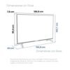 Dimensiones del Televisor Challenger 75 pulgadas QLED 4K HDR, con y sin base