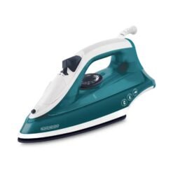 Plancha Black+Decker IRBD365 azul con suela de cerámica vista lateral