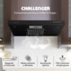 Campana Challenger CX4310 negra, campanas que hacen brillar tu hogar