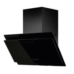 Campana tipo península Challenger CX4984 de 90cm en vidrio templado negro