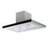 Campana tipo isla Challenger CX4993 de 90cm en acero inoxidable y vidrio templado