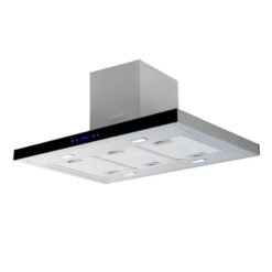 Campana tipo isla Challenger CX4993 de 90cm en acero inoxidable y vidrio templado