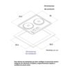 Ficha de dimensiones del producto y de instalación de la estufa eléctrica empotrable Challenger SP6272