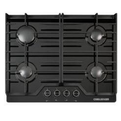 Estufa de empotrar Challenger SQ6765 de 4 puestos en vidrio templado negro