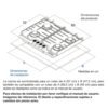 Plano de dimensiones de la estufa Challenger SQ6765, 65 x 52 cm
