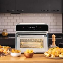 Horno freidor Challenger HAF-2023 en acero inoxidable sobre el mesón de la cocina