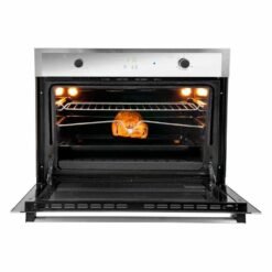 Asador giratorio del horno Challenger HG9763 rostizando un pollo