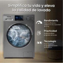 Lavasecadora Challenger CW-8014 con alto rendimiento y programas automáticos