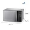 Dimensiones del microondas Electrolux EMDY25S0MXM