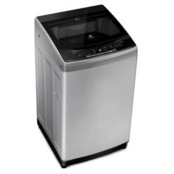 Lavadora Electrolux EWIW95F6USVG con tapa de vidrio vista en ángulo