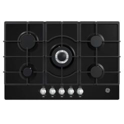 Cubierta a gas GE CGG7715V2 de 77cm en vidrio negro
