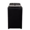 Lavadora Haceb 18 kg carga superior negra vista frontal