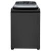 Lavadora Haceb Zou 16 kg carga superior negra vista frontal