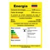 Etiqueta de eficiencia energética clase A de lavadora Haceb Zou 16 kg
