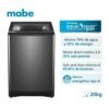 Lavadora Mabe 20 kg con tecnología de ahorro de agua y motor Direct Motion