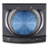 Vista superior de lavadora Mabe con propela antibacterial azul