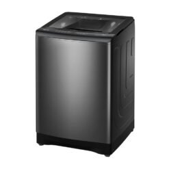 Lavadora Mabe LMA6120WDGAB0 gris de 16 kg vista lateral en ángulo