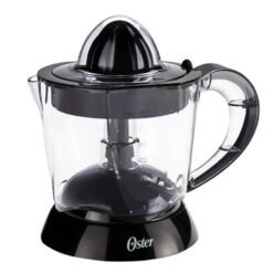 Exprimidor eléctrico Oster FPSTJU407B negro con cono y jarra transparente
