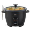 Arrocera eléctrica Oster de 10 tazas con arroz con verduras vista frontal