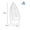Medidas de la plancha Oster GCSTBS5053: 28 cm de largo y 1 kg de peso