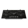Cubierta a gas Whirlpool GOA7523NB de 73cm en vitrocerámica negra