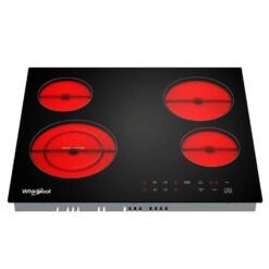 Zonas de cocción encendidas de la parrilla eléctrica Whirlpool WEC5240B