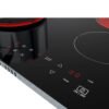 Detalle de los controles táctiles de la parrilla eléctrica Whirlpool WEC5240B