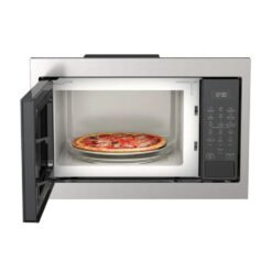 Interior del microondas Whirlpool WM1711D con una pizza
