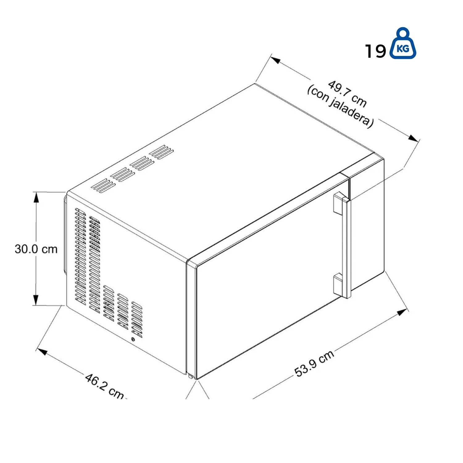 Microondas con Función Freidor WHIRLPOOL 29L Gris WM3911D - Image 7