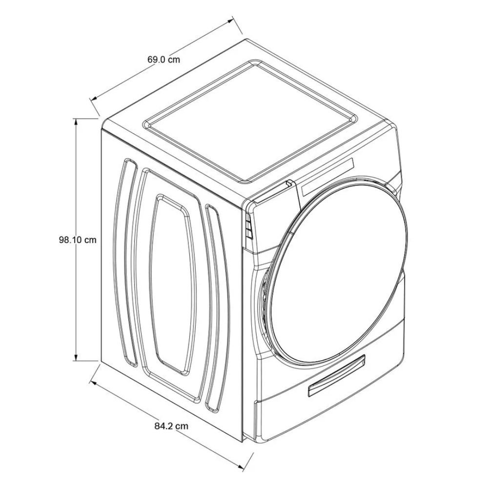 Plano de medidas de lavadora Whirlpool 7MWFW5605MC