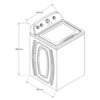 Medidas de lavadora Whirlpool carga superior 18 kg 7MWTW1805EM