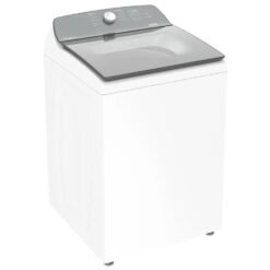 Lavadora Whirlpool 8MWTWCO31WJM con tapa de vidrio vista desde la izquierda