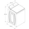 Medidas de lavadora Whirlpool carga superior 8MWTWCO31WJM