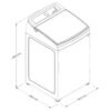 Medidas de lavadora Whirlpool carga superior 17 kg WW17WTAHLA