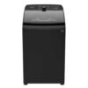 Lavadora Whirlpool 19 kg carga superior negra vista frontal