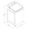 Medidas de lavadora Whirlpool carga superior WW19NNAHLA