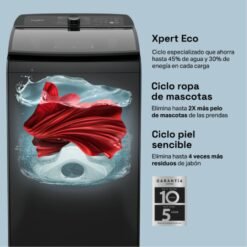 Lavadora Whirlpool WW20NNAHLA con ciclo ropa de mascotas y ahorro de agua