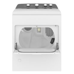 Secadora Whirlpool 7MWGD2140JB con puerta abatible abierta y tambor